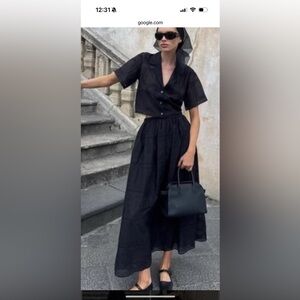 Helsa handkerchief set in black - NWOT